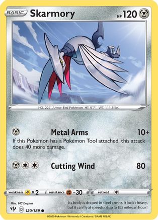 Skarmory 120/189 - SWSH03 Darkness Ablaze Reverse Holofoil