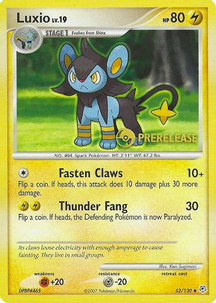 Luxio (Prerelease) 052/130 - Nintendo Promos