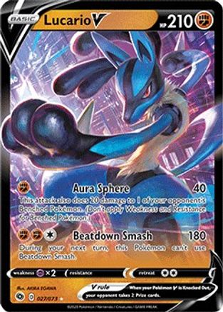 Lucario V 027/73 - Champions Path Holofoil