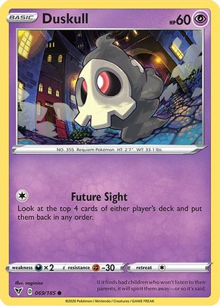 Duskull 069/185 - SWSH04 Vivid Voltage Reverse Holofoil