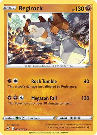Regirock 089/185 - SWSH04 Vivid Voltage Reverse Holofoil