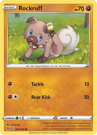Rockruff 094/185 - SWSH04 Vivid Voltage Reverse Holofoil