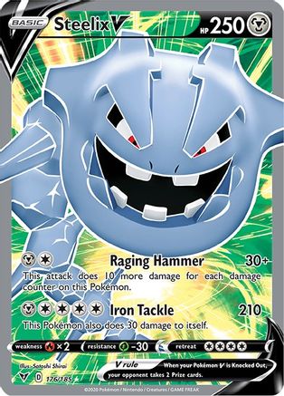 Steelix V (Full Art) 176/185 - SWSH04 Vivid Voltage Holofoil