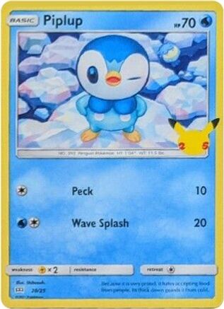 Piplup 020/25 - McDonalds 25th Anniversary Promos Holofoil