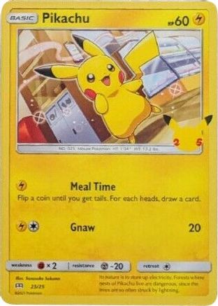 Pikachu 025/25 - McDonalds 25th Anniversary Promos Holofoil