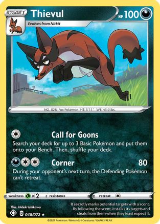 Thievul 048/072 - Shining Fates Reverse Holofoil