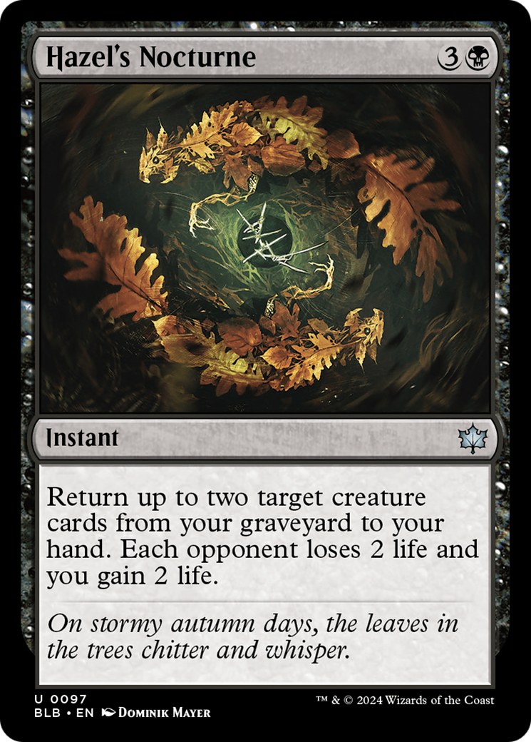 Hazel's Nocturne (BLB-097) - Bloomburrow Foil