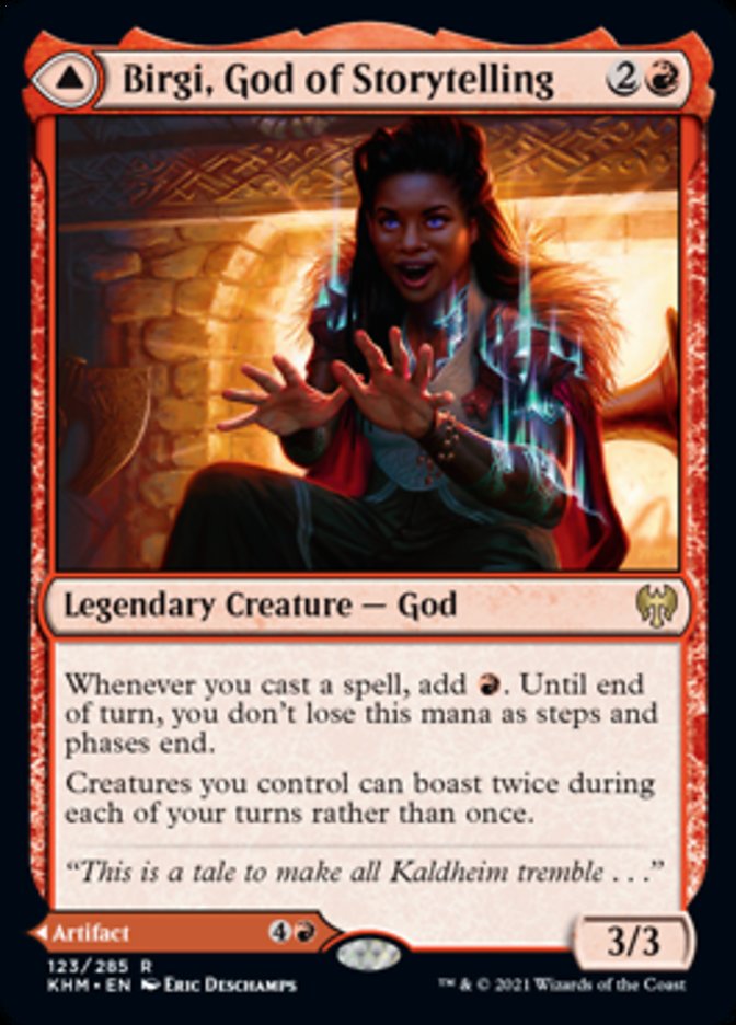 Birgi, God of Storytelling // Harnfel, Horn of Bounty (KHM-123) - Kaldheim