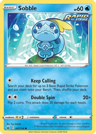 Sobble 041/198 - SWSH06 Chilling Reign Reverse Holofoil