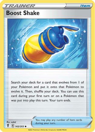 Boost Shake 142/203 - SWSH07 Evolving Skies