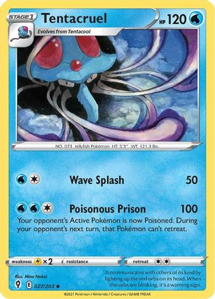 Tentacruel 027/203 - SWSH07 Evolving Skies