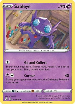 Sableye 067/203 - SWSH07 Evolving Skies