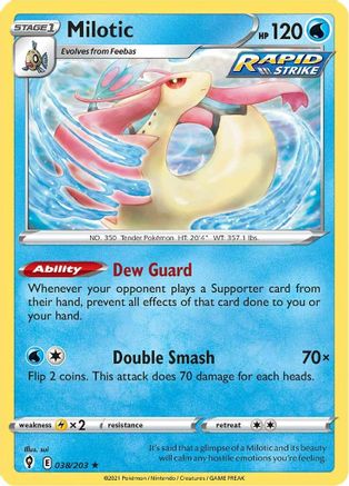 Milotic 038/203 - SWSH07 Evolving Skies Reverse Holofoil