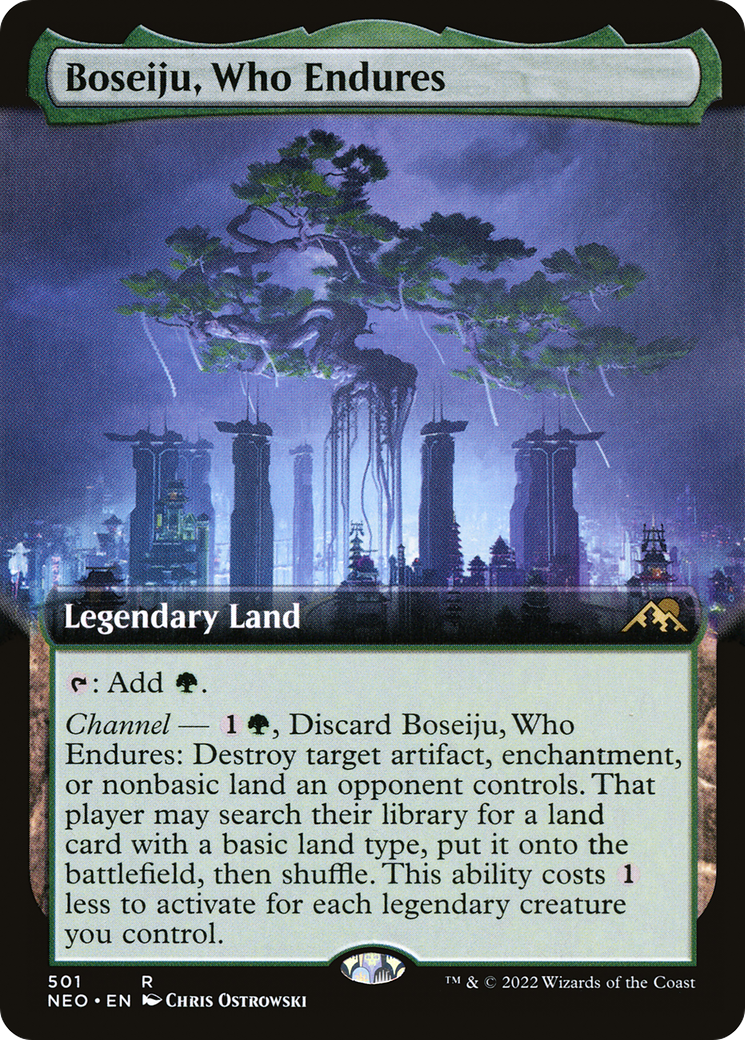 Boseiju, Who Endures (NEO-501) - Kamigawa: Neon Dynasty: (Extended Art) Foil
