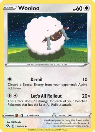Wooloo 221/264 - SWSH08 Fusion Strike Reverse Holofoil