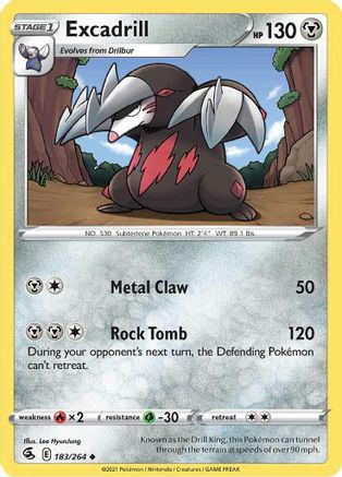 Excadrill 183/264 - SWSH08 Fusion Strike Reverse Holofoil
