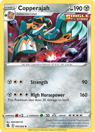 Copperajah 192/264 - SWSH08 Fusion Strike Reverse Holofoil