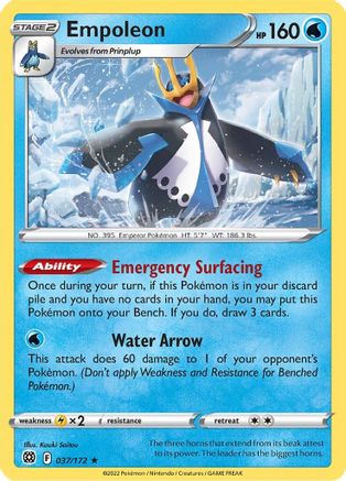 Empoleon 037/172 - SWSH09 Brilliant Stars Holofoil