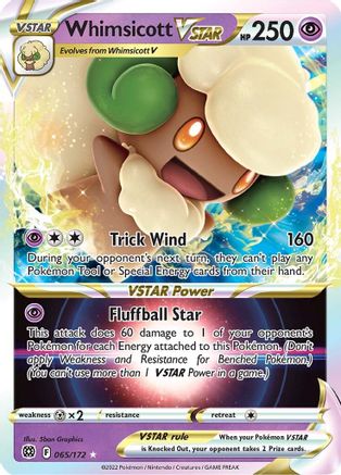 Whimsicott VSTAR 065/172 - SWSH09 Brilliant Stars Holofoil