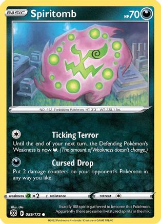 Spiritomb 089/172 - SWSH09 Brilliant Stars Reverse Holofoil