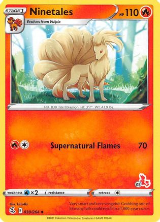 Ninetales (# Cinderace Stamped) 030/264 - Battle Academy 2022