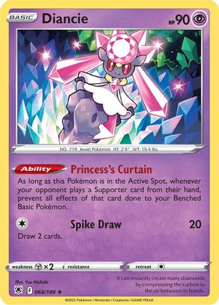 Diancie 068/189 - SWSH10 Astral Radiance Holofoil