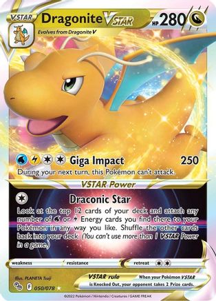 Dragonite VSTAR 050/078 - Pokemon GO Holofoil