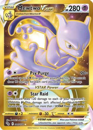 Mewtwo VSTAR (Secret) 086/078 - Pokemon GO Holofoil