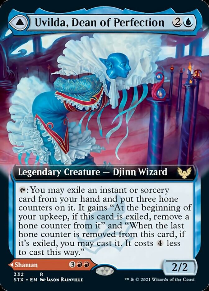 Uvilda, Dean of Perfection // Nassari, Dean of Expression (STX-332) - Strixhaven: School of Mages: (Extended Art) Foil