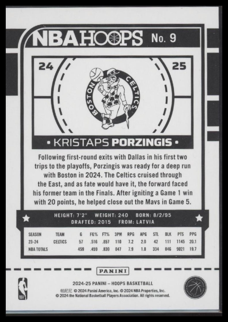 Kristaps Porzingis 2024-25 Hoops #9 15/15