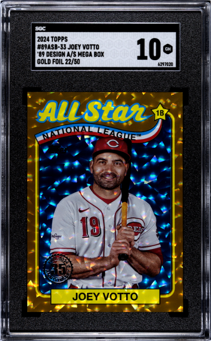 Joey Votto 2024 Topps #89ASB-33 '89 A/S Mega Box Gold Foil SGC 10