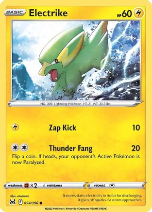 Electrike 054/196 - SWSH11 Lost Origin Reverse Holofoil
