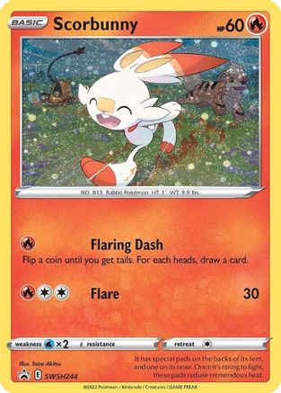 Scorbunny (Cosmos Holo) SWSH244/307 - SWSH Sword & Shield Promo Cards Holofoil