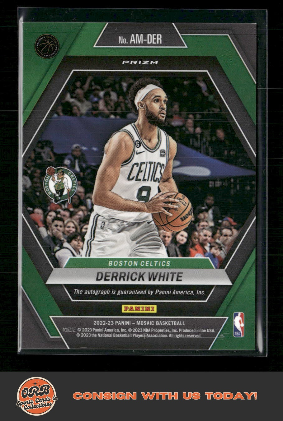 Derrick White 2022-23 Panini Mosaic #AM-DER Autographs Mosaic