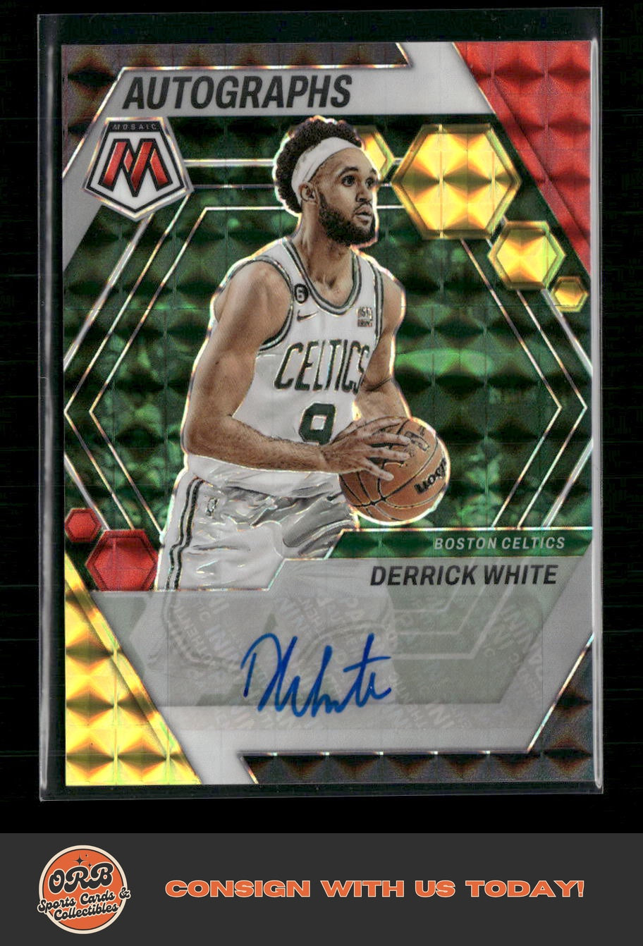 Derrick White 2022-23 Panini Mosaic #AM-DER Autographs Mosaic