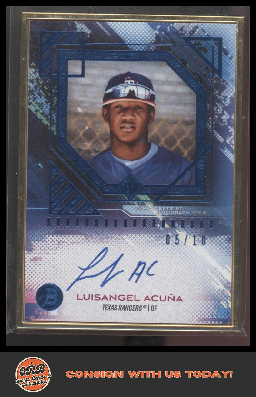 Luisangel Acuña 2021 Bowman Transcendent Collection Autographs Blue #/10