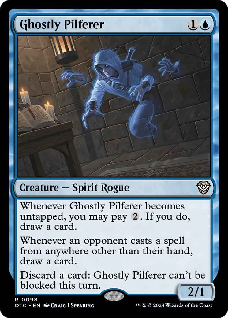Ghostly Pilferer (OTC-098) - Outlaws of Thunder Junction Commander