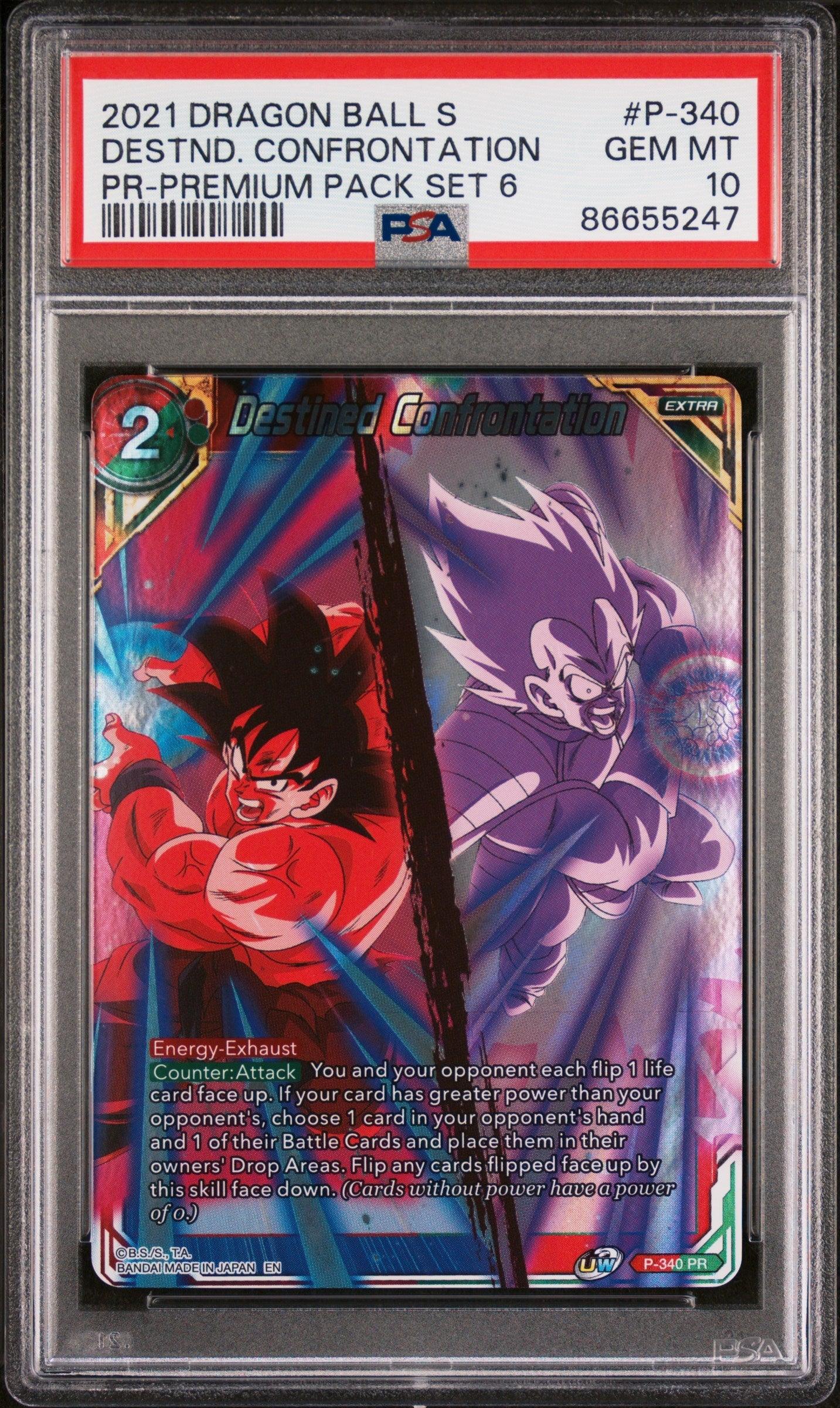 2021 DRAGON BALL SUPER DESTND. CONFRONTATION #P-340 - PSA 10
