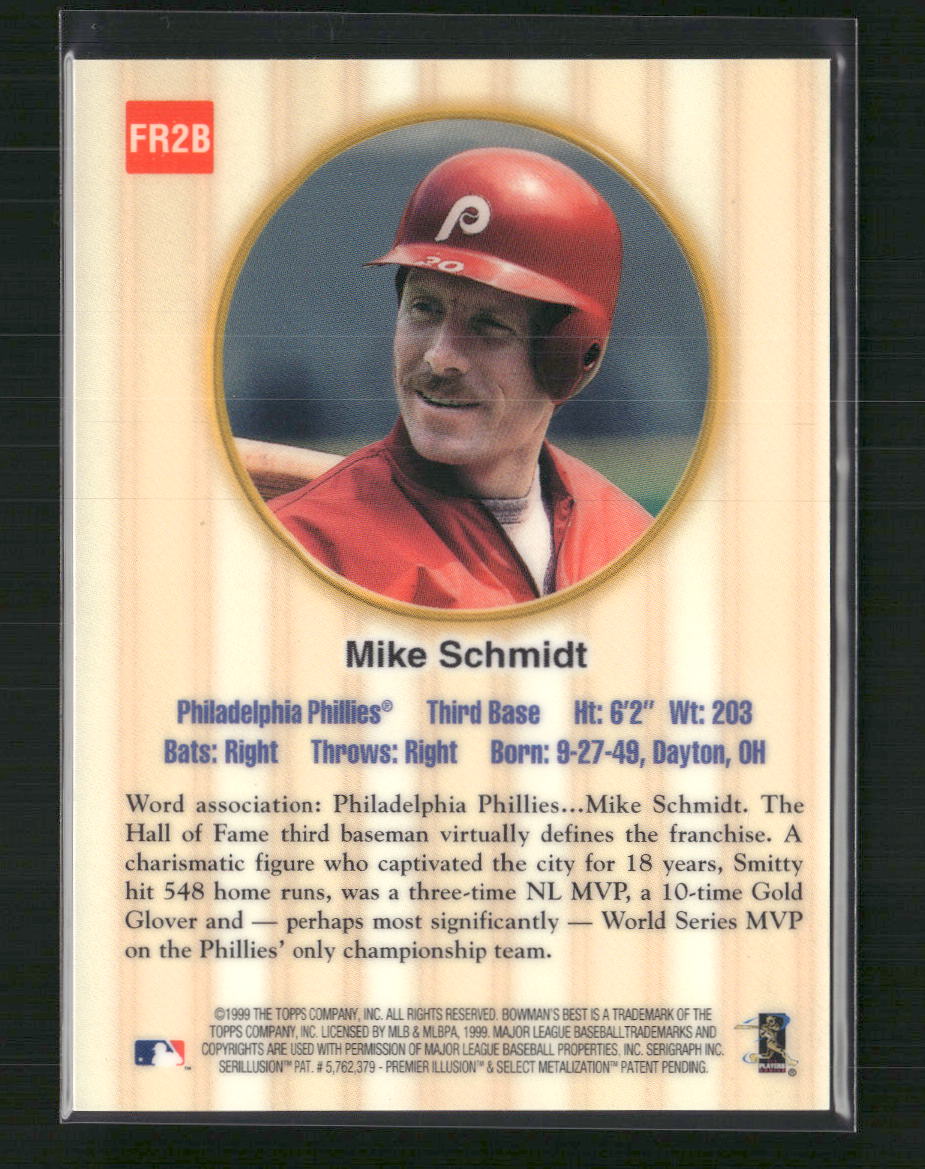 Mike Schmidt 1999 Bowman's Best #FR2B Franchise Favorites Autographs