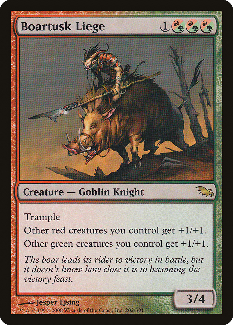 Boartusk Liege (SHM-202) - Shadowmoor Foil