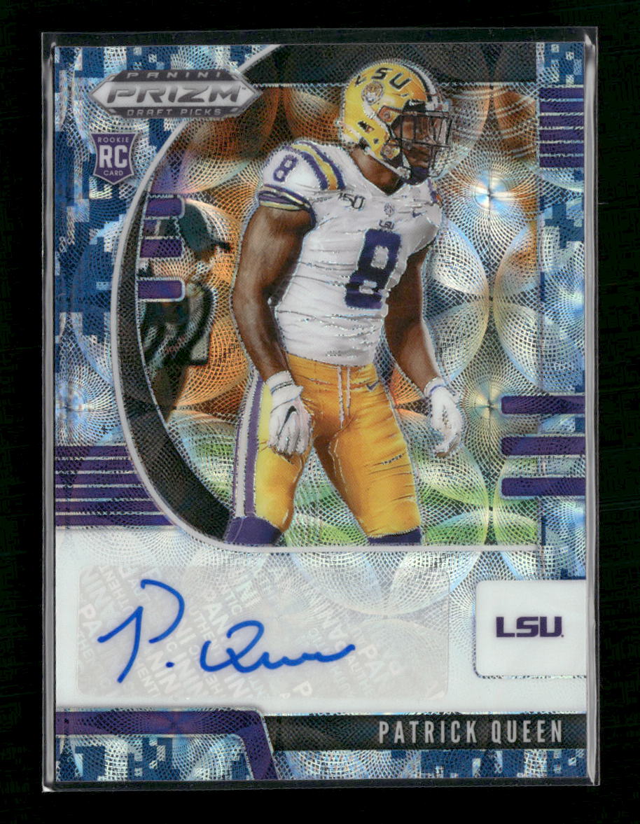 Patrick Queen 2020 Panini Prizm Draft Picks #221 Prizms Navy Camo Auto #/25