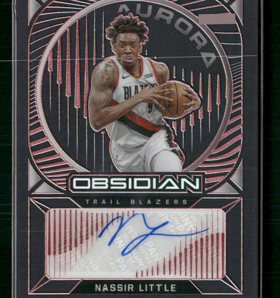 Nassir Little 2020-21 Panini Obsidian #AU-NAS Aurora Autographs #/5