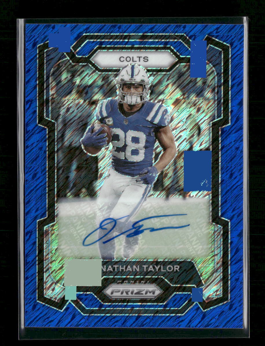 Jonathan Taylor 2023 Panini Prizm #127 Blue Shimmer #/25