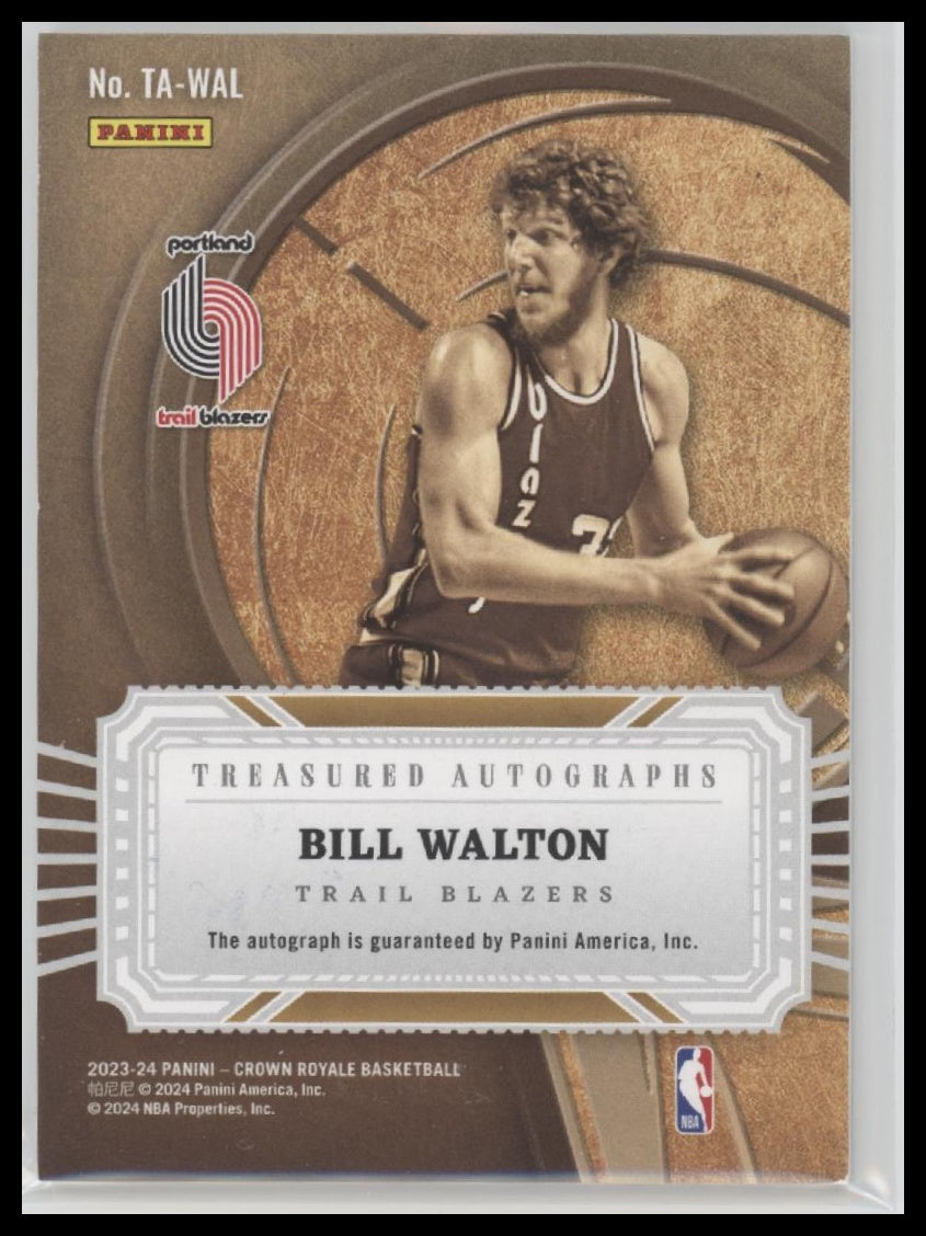 Bill Walton 2023-24 Panini Crown Royale #TA-WAL Treasured Autographs #/49