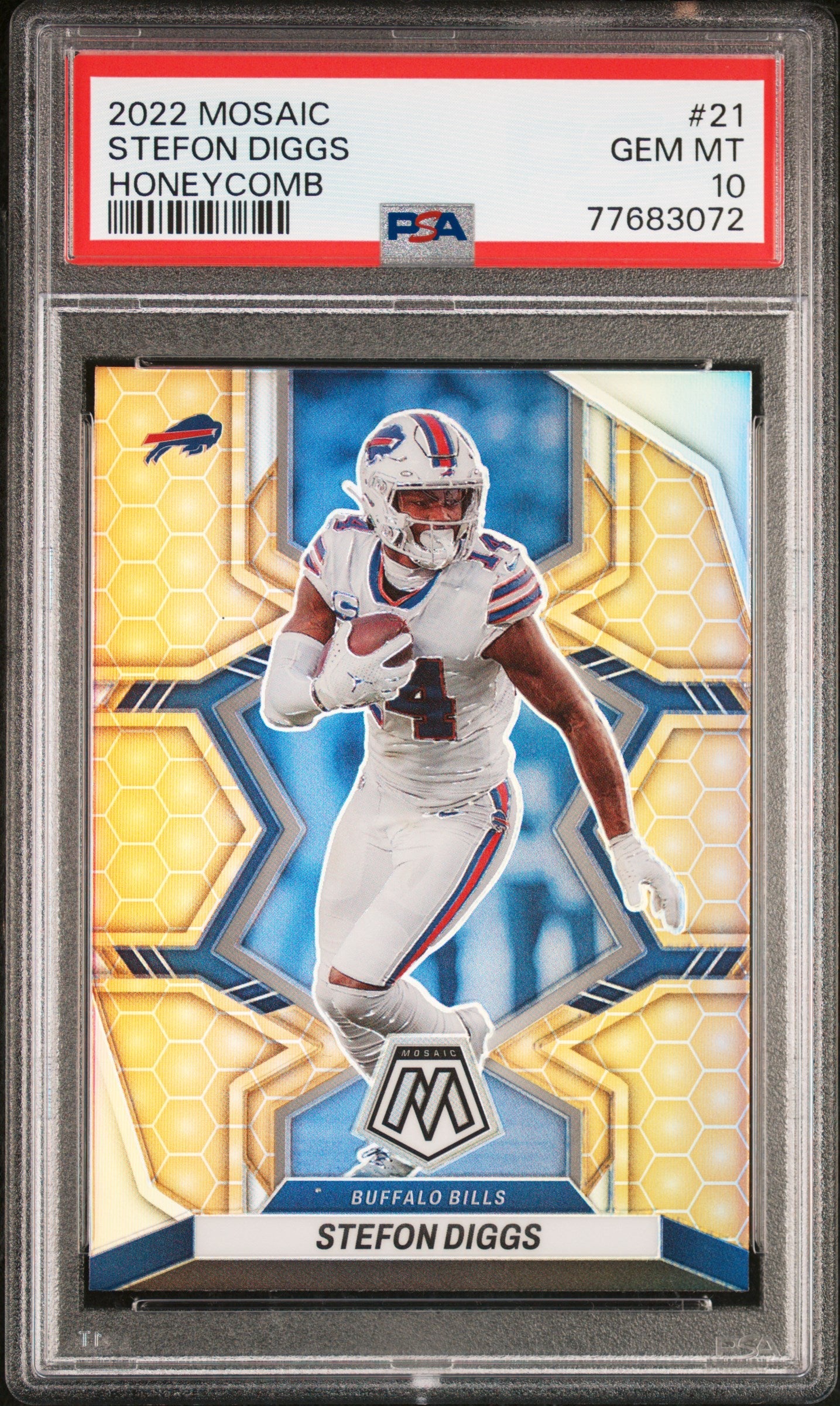 Stefon Diggs 2022 Panini Mosaic #21 Honeycomb PSA 10