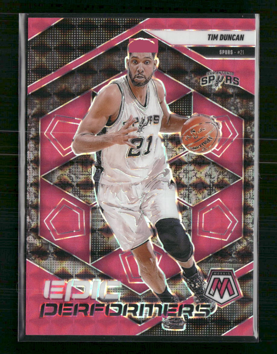 Tim Duncan 2024-25 Panini Mosaic #19 Epic Performers Mosaic Pink #/10