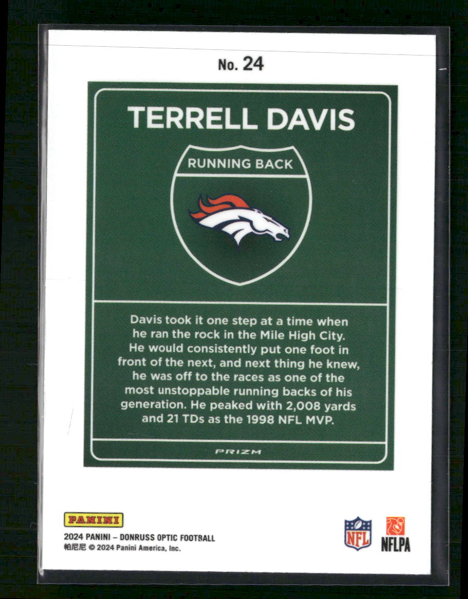 Terrell Davis 2024 Donruss Optic #24 Downtown!