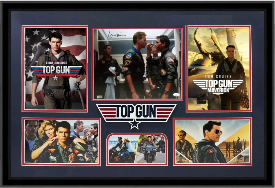 Val Kilmer Autographed Top Gun Deluxe Framed Collage - JSA