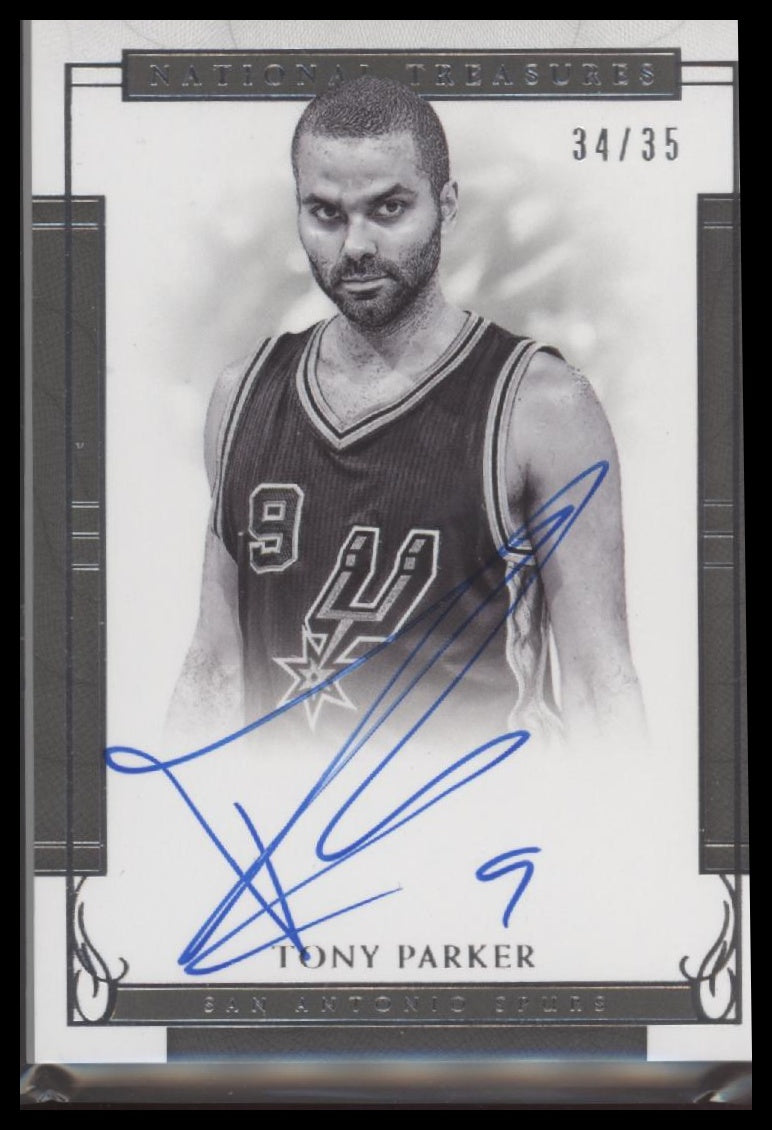 Tony Parker 2016-17 Panini National Treasures #61 Signatures #/35