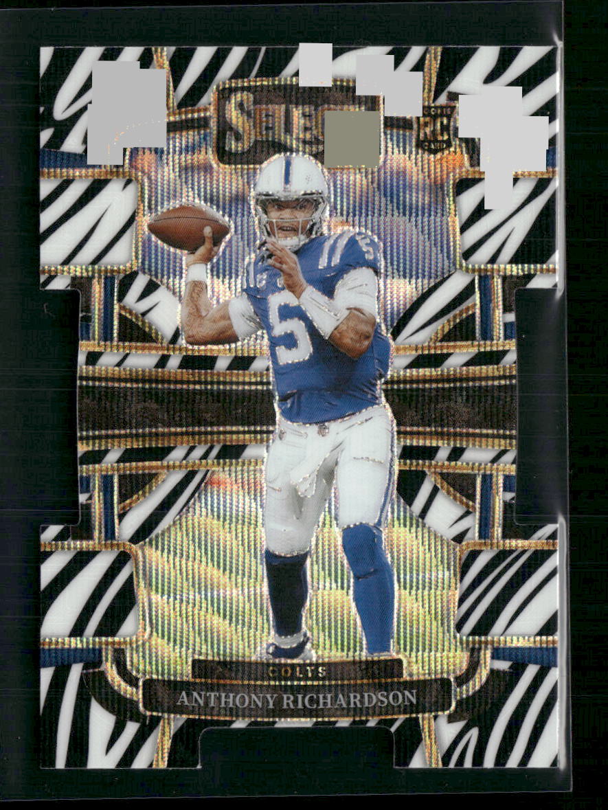 Anthony Richardson 2023 Panini Select #43 Zebra Prizms Die Cuts